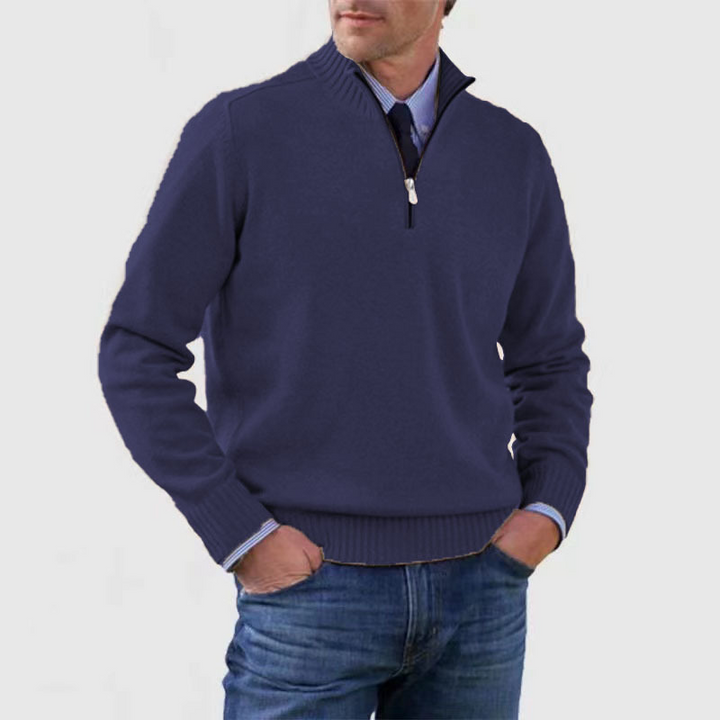 Maglione Da Uomo Con Mezza Zip | Manica Lunga