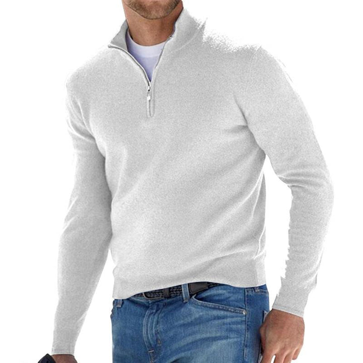 Maglione Casual Da Uomo Con Mezza Zip | Manica Lunga