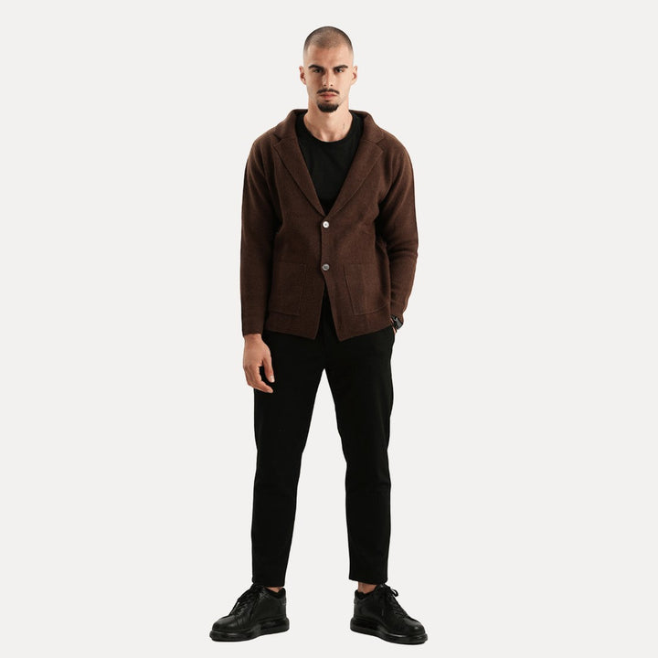 Cardigan Da Uomo Con Bottoni E Tasca | Manica Lunga