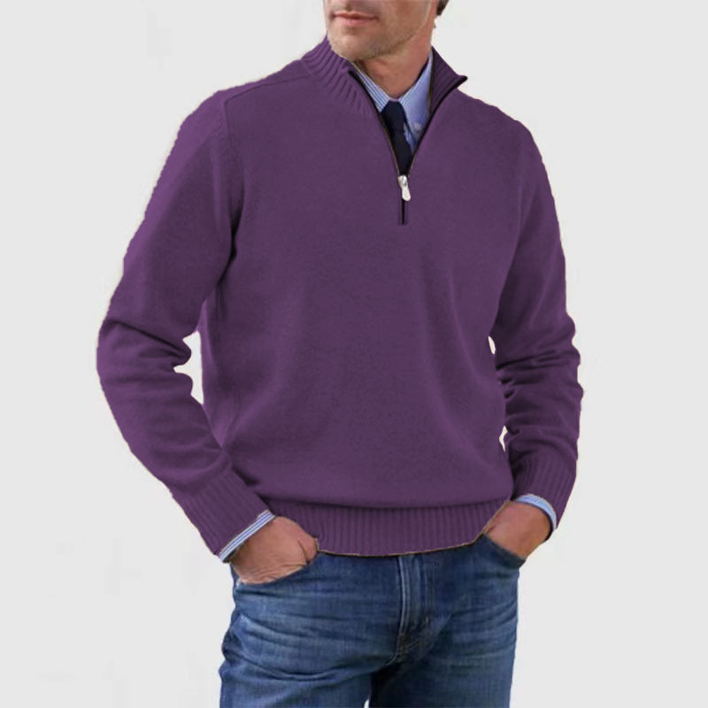 Maglione Da Uomo Con Mezza Zip | Manica Lunga