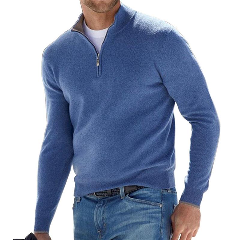 Maglione Casual Da Uomo Con Mezza Zip | Manica Lunga