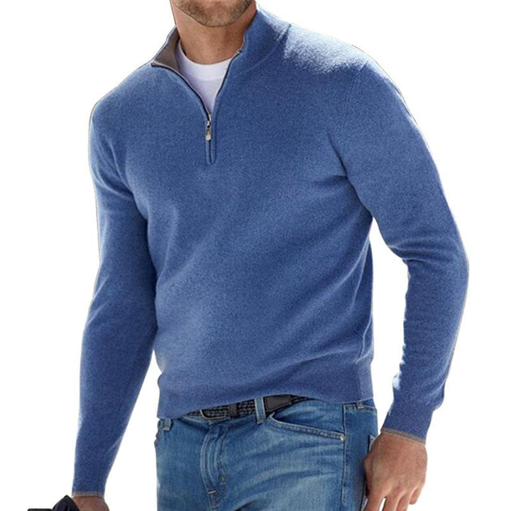 Maglione Casual Da Uomo Con Mezza Zip | Manica Lunga