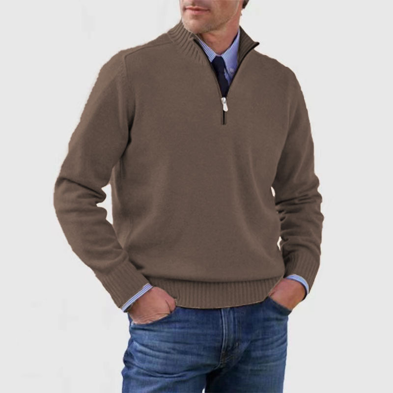 Maglione Da Uomo Con Mezza Zip | Manica Lunga