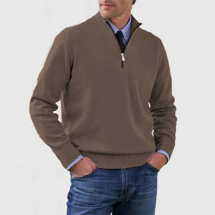 Maglione Da Uomo Con Mezza Zip | Manica Lunga
