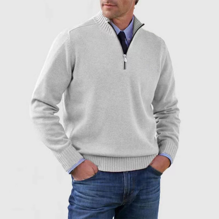 Maglione Da Uomo Con Mezza Zip | Manica Lunga