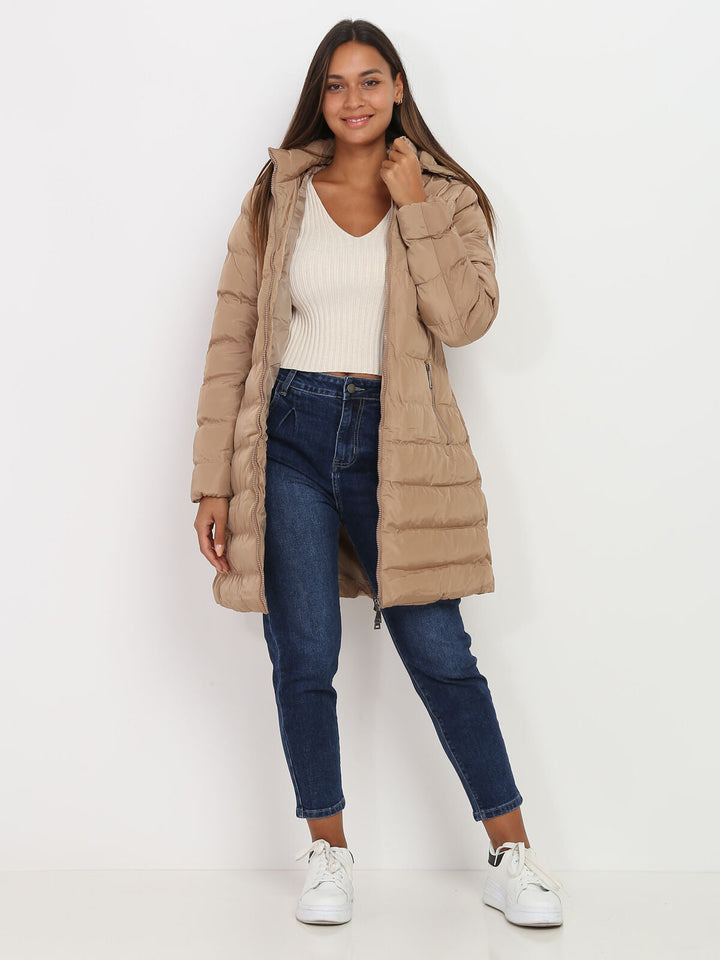 Donna Piumino Invernale Con Cappuccio | Cerniera