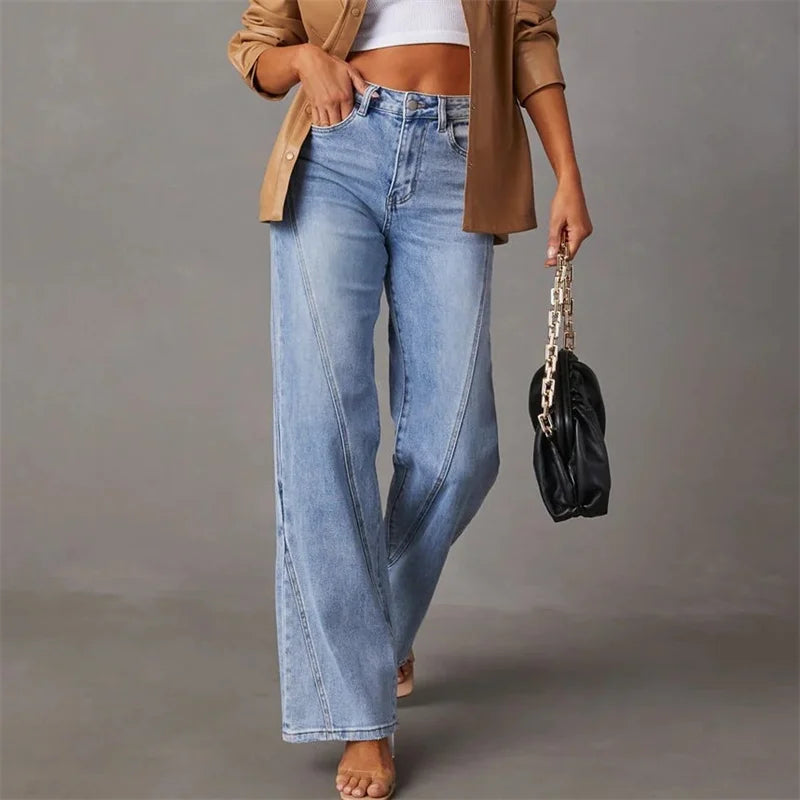 Jeans casual de mujer | pierna recta