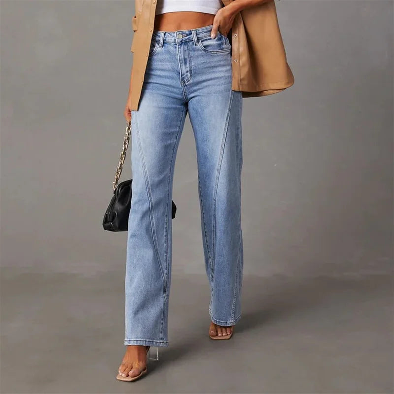 Jeans casual de mujer | pierna recta