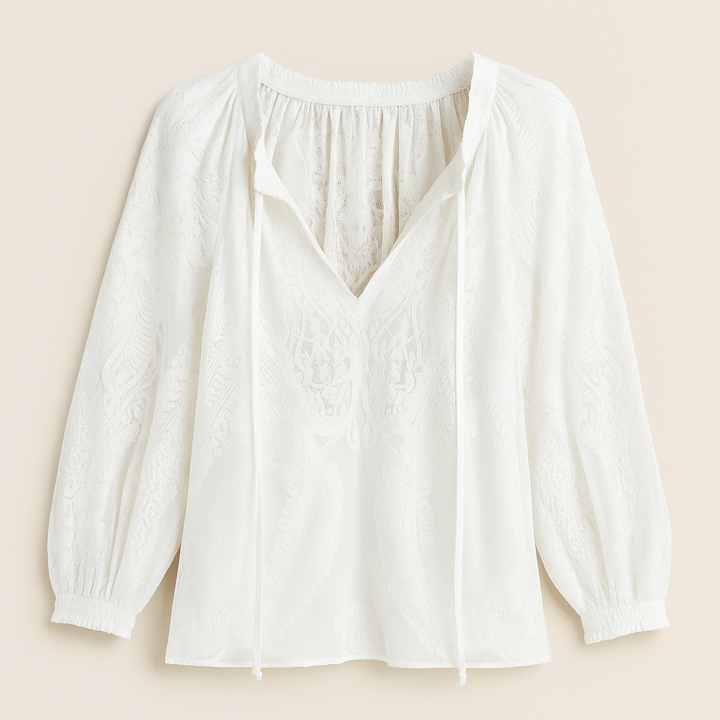 Adèle | Camicetta Bohémien Con Scollo A V Per Donna | Manica Lunga