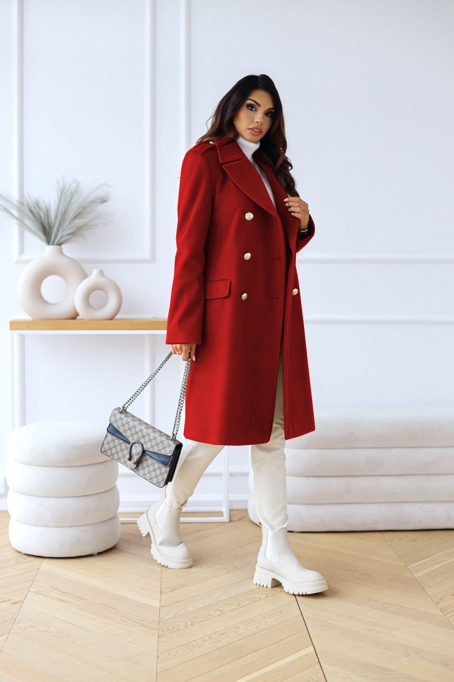 Trench Donna Con Colletto Rever | Inverno