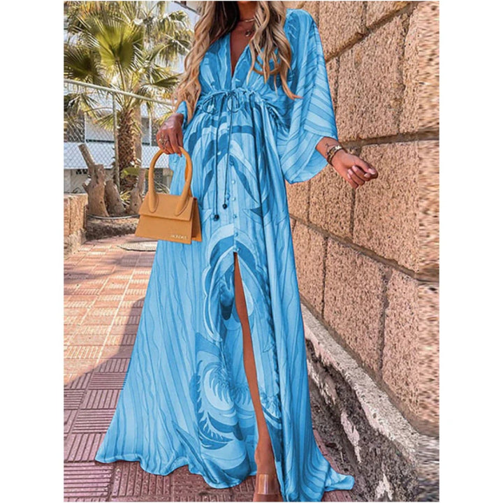 Elisa | Abito Bohémien Con Scollo A V Per Donna | Maxi