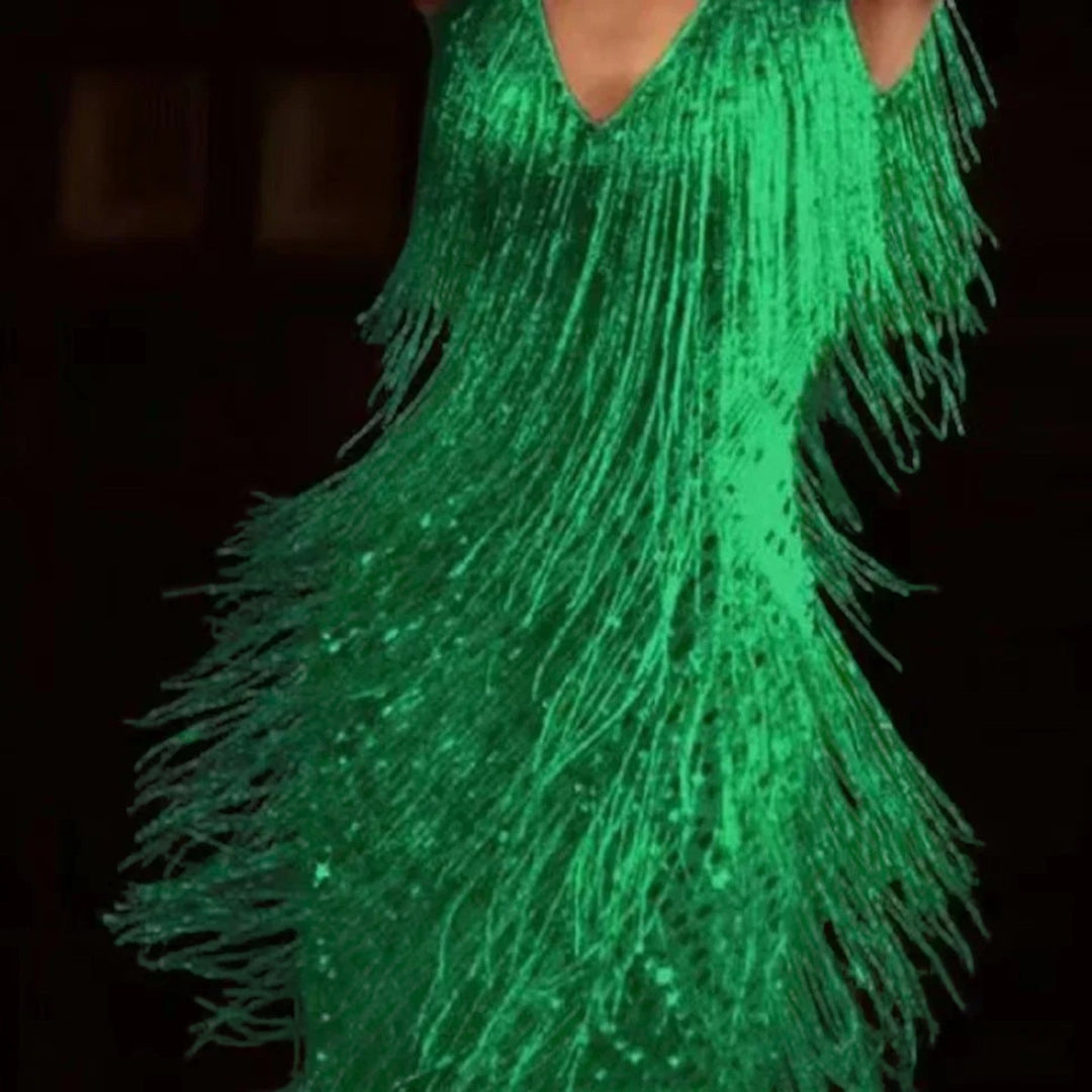 Abito Da Festa Scintillante Con Scollo A V Per Donna | Mini