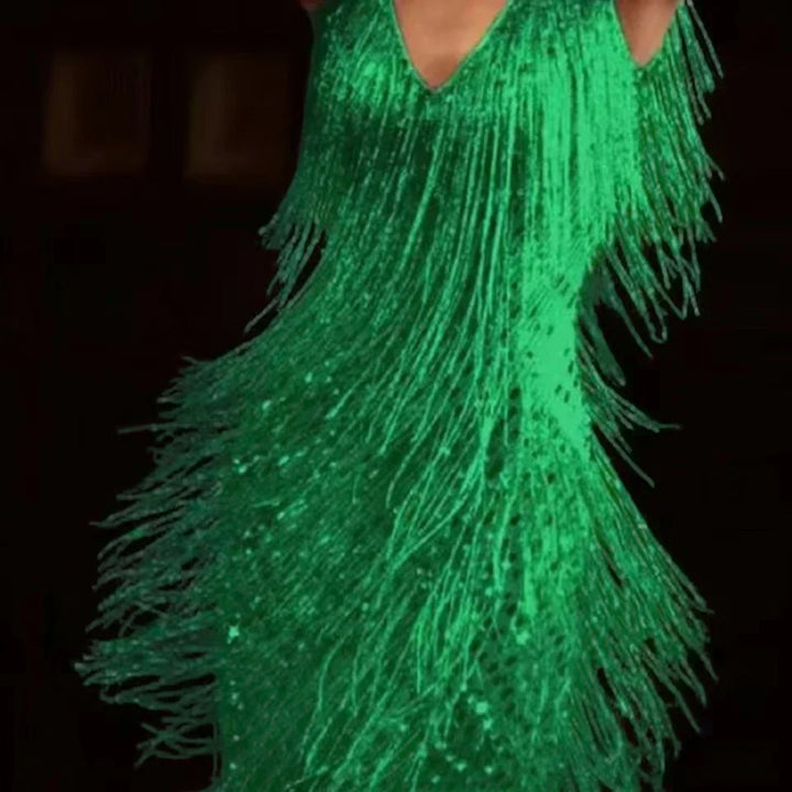 Abito Da Festa Scintillante Con Scollo A V Per Donna | Mini