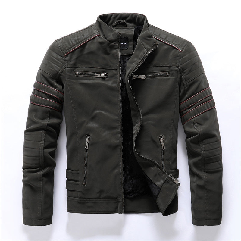 Chaqueta Biker Negra Para Hombre | Con Cremallera