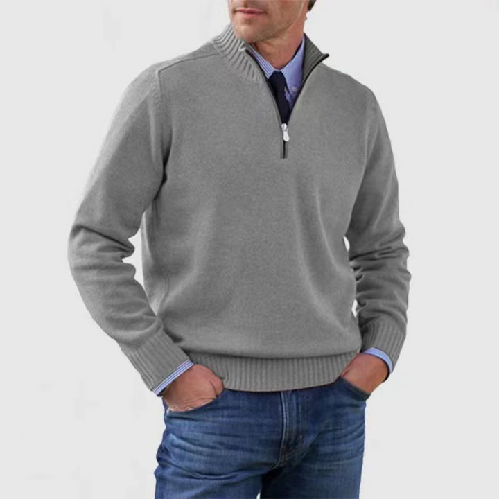Maglione Da Uomo Con Mezza Zip | Manica Lunga