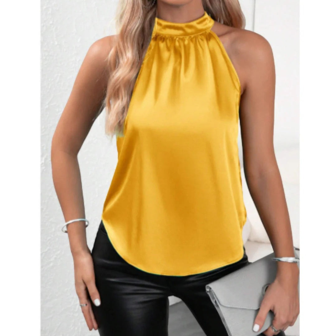 Amanda | Camicetta Estiva Con Collo Halter Per Donna | Senza Maniche