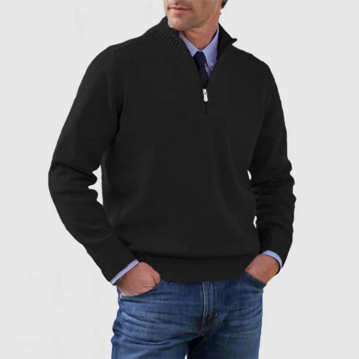 Maglione Da Uomo Con Mezza Zip | Manica Lunga