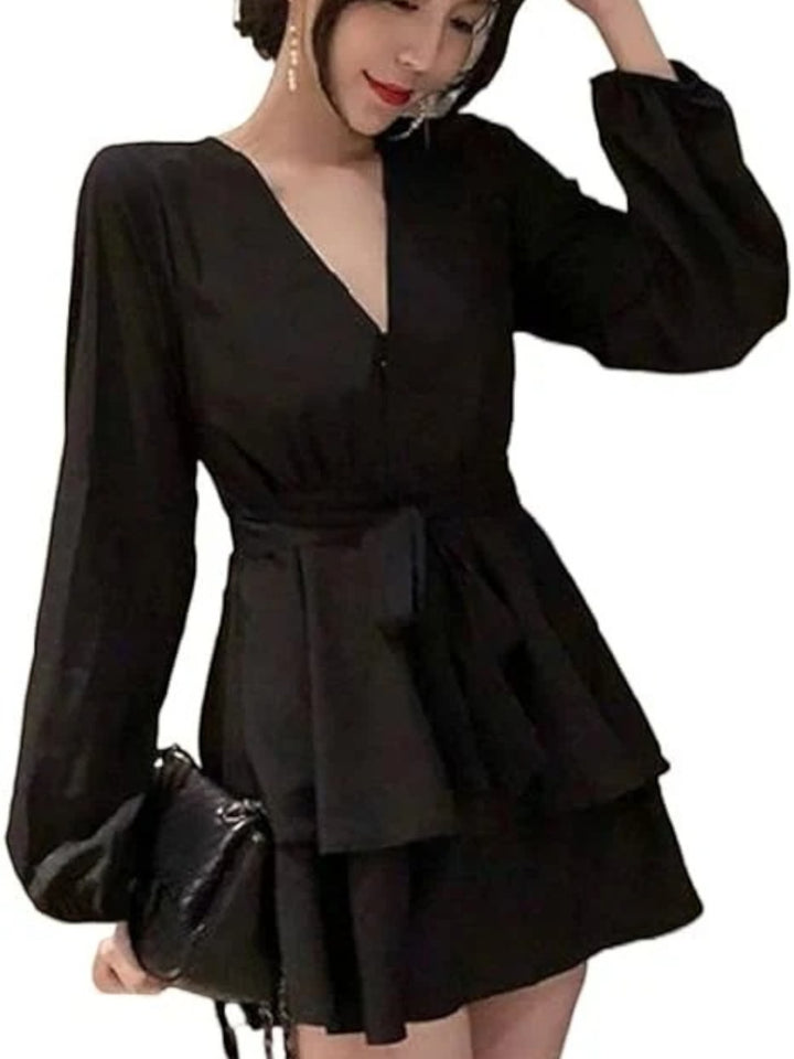 Abito Da Festa Con Volant E Scollo A V Da Donna | Mini