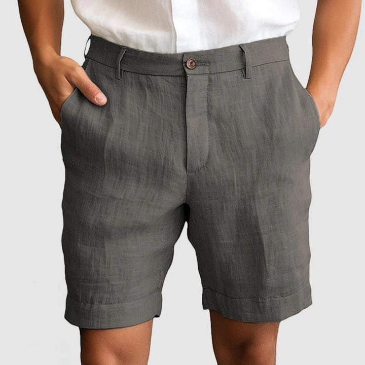 Pantalones cortos casuales con cierre de botones para hombre | verano