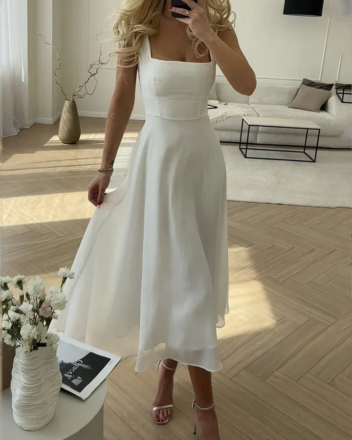 Vestido Blanco Moderno para Nochevieja | Vestidos para Ceremonia Mujer