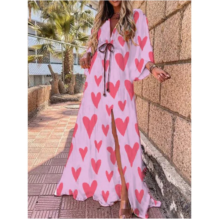 Elisa | Abito Bohémien Con Scollo A V Per Donna | Maxi