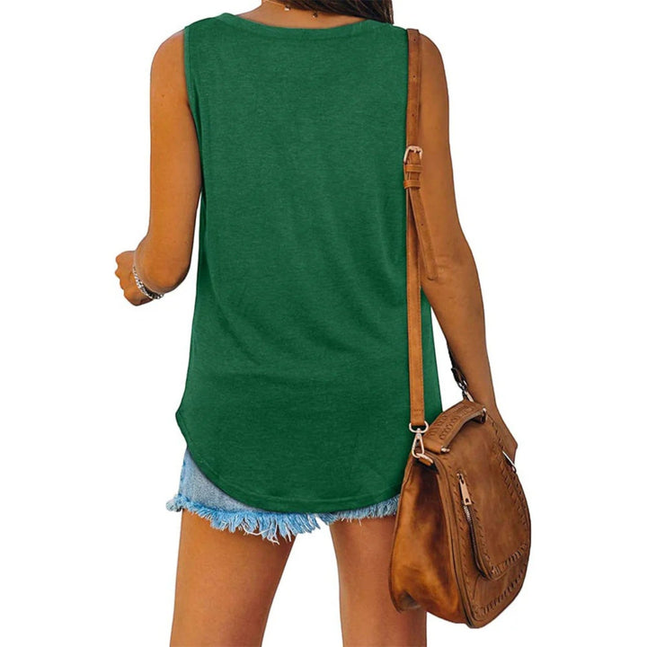 Top Comodo Con Scollo A V Per Donna | Senza Maniche