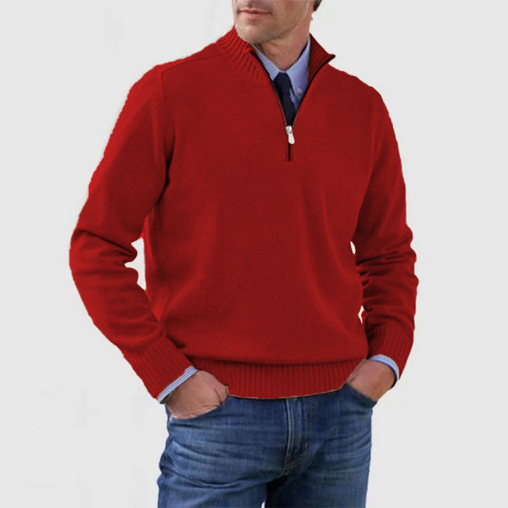 Maglione Da Uomo Con Mezza Zip | Manica Lunga