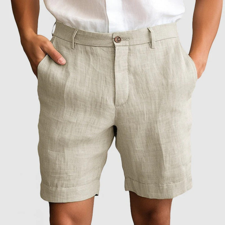 Pantalones cortos casuales con cierre de botones para hombre | verano