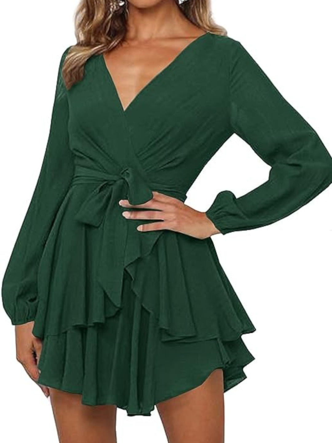 Abito Da Festa Con Volant E Scollo A V Da Donna | Mini