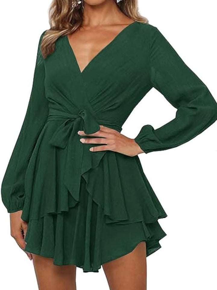 Abito Da Festa Con Volant E Scollo A V Da Donna | Mini