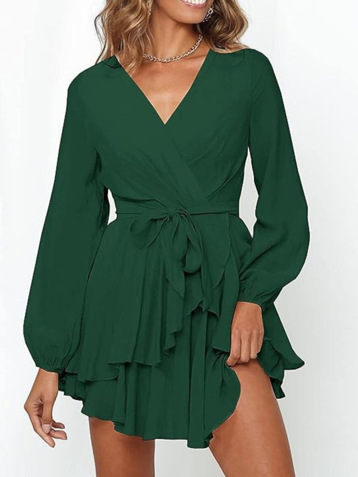 Abito Da Festa Con Volant E Scollo A V Da Donna | Mini