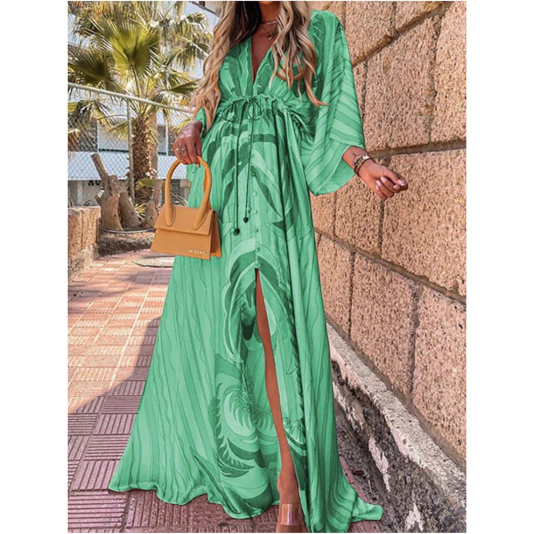 Elisa | Abito Bohémien Con Scollo A V Per Donna | Maxi