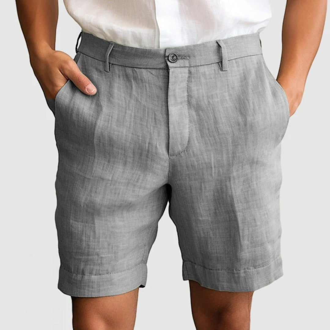 Pantalones cortos casuales con cierre de botones para hombre | verano