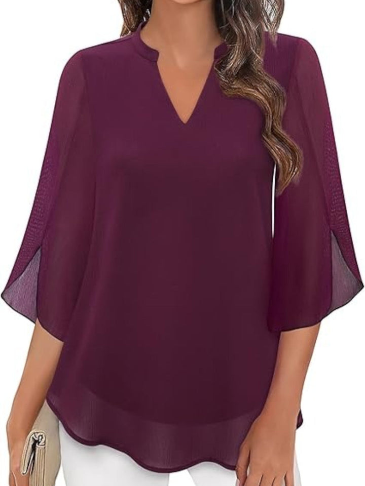 Aurora | Elegante Blusa De Verano Con Escote En V Para Mujer