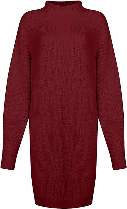 Abito In Maglia Con Collo Alto Donna | Invernale