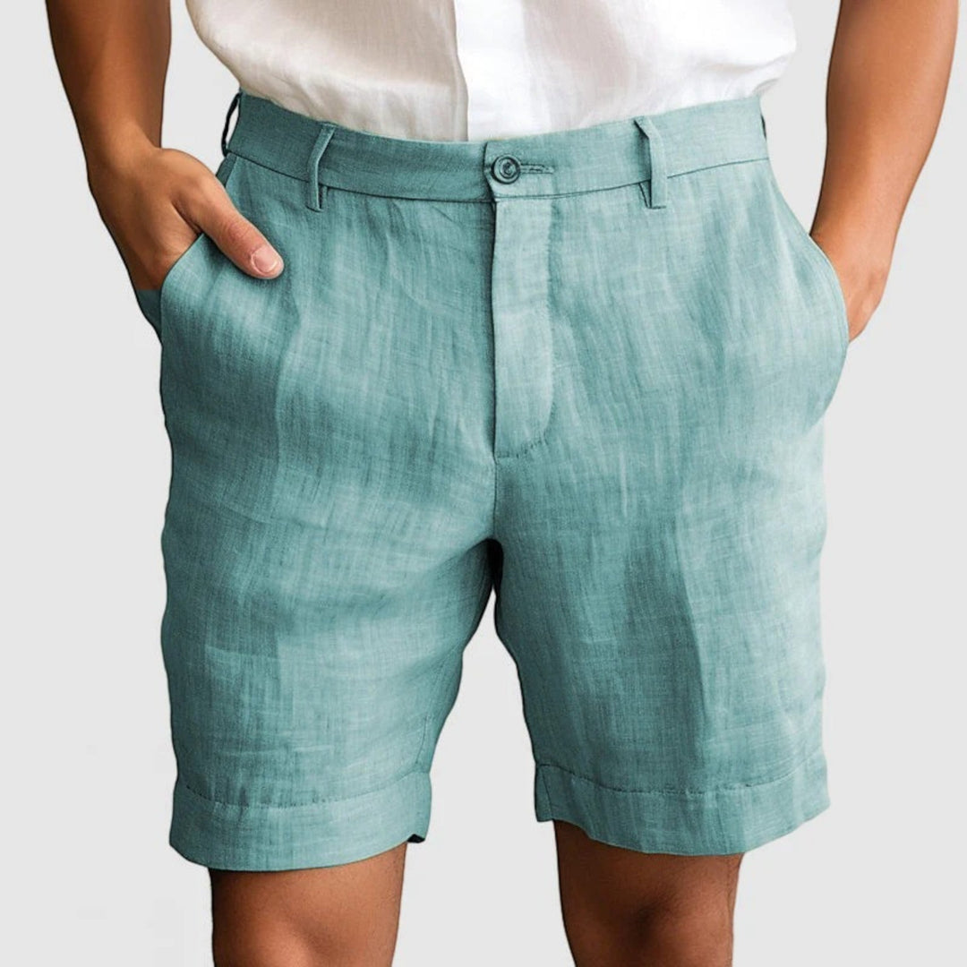 Pantalones cortos casuales con cierre de botones para hombre | verano