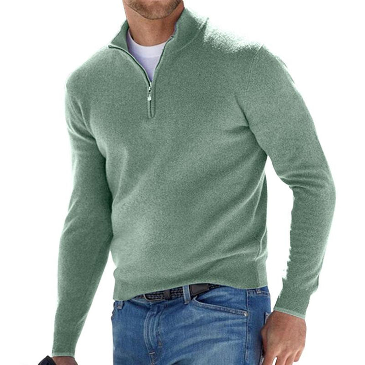 Maglione Casual Da Uomo Con Mezza Zip | Manica Lunga