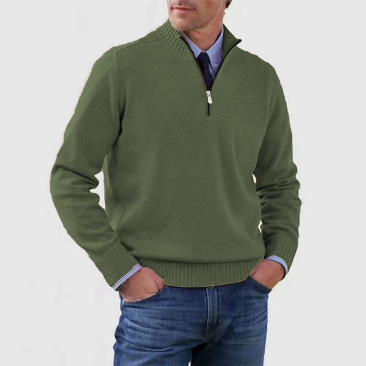 Maglione Da Uomo Con Mezza Zip | Manica Lunga