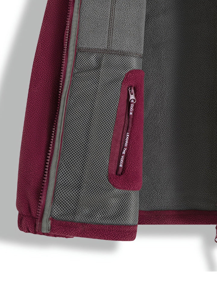 Chaqueta de forro polar para hombre de exterior | Con cuello