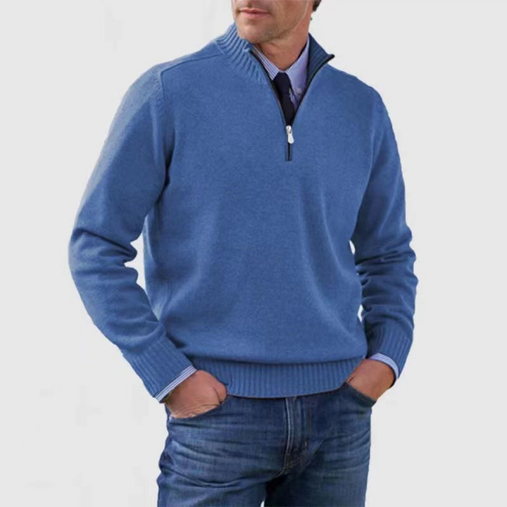 Maglione Da Uomo Con Mezza Zip | Manica Lunga