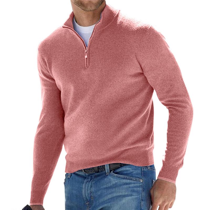 Maglione Casual Da Uomo Con Mezza Zip | Manica Lunga