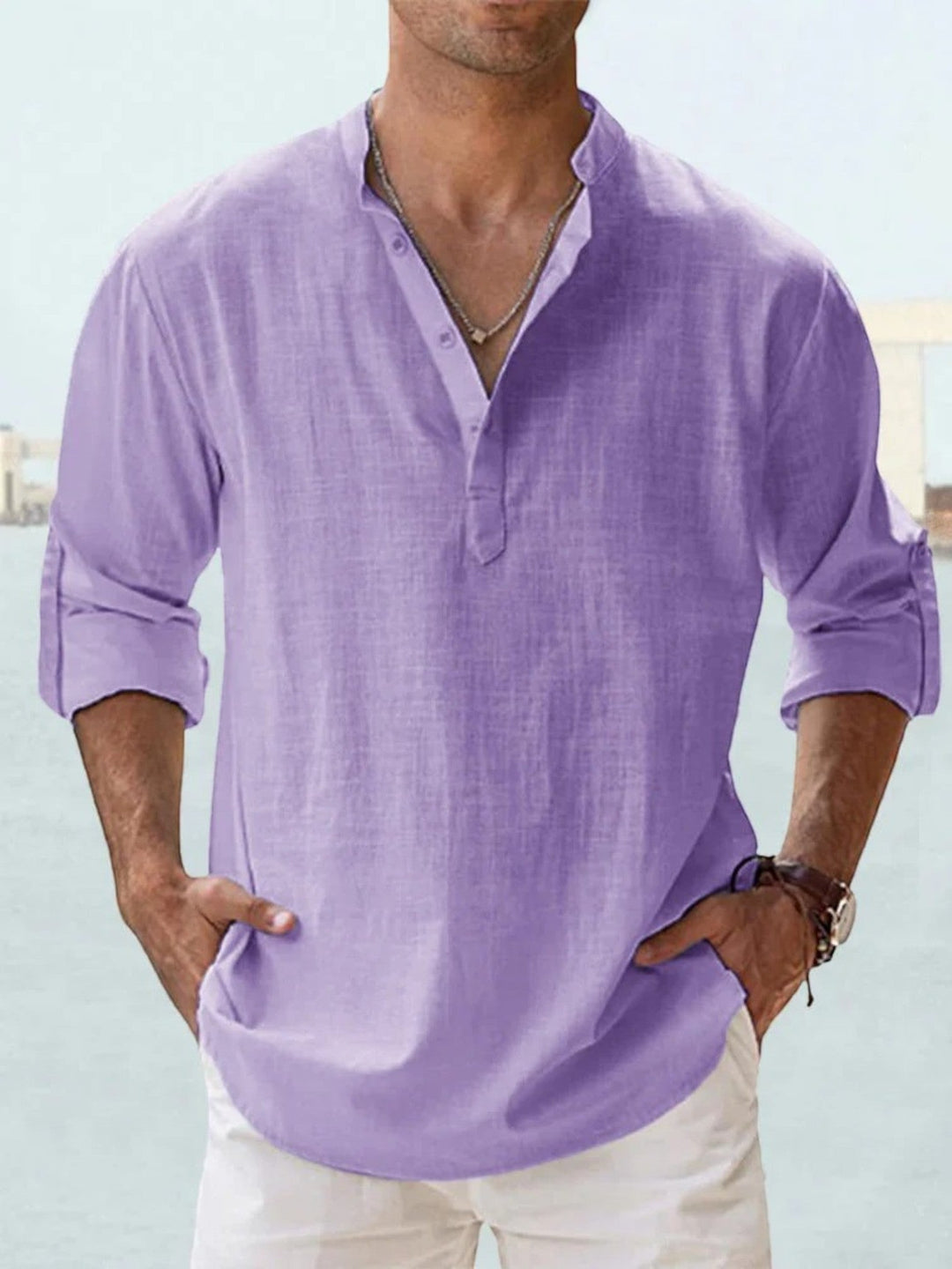 Lumo | Camisa Casual de Verano para Hombre | Mangas Largas