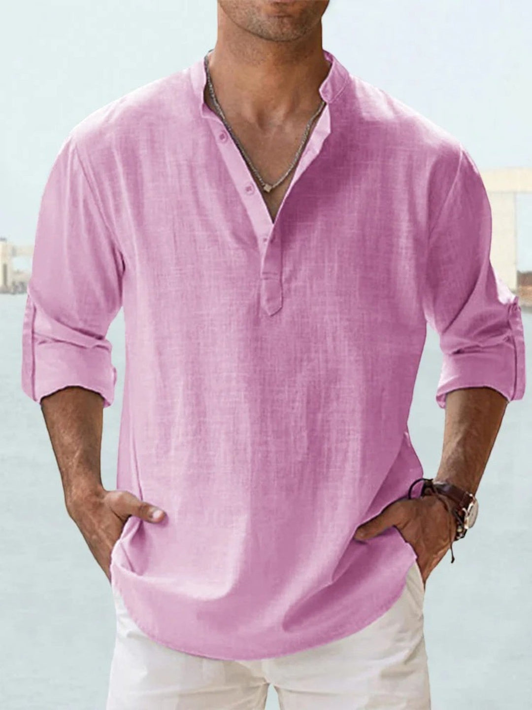 Lumo | Camisa Casual de Verano para Hombre | Mangas Largas