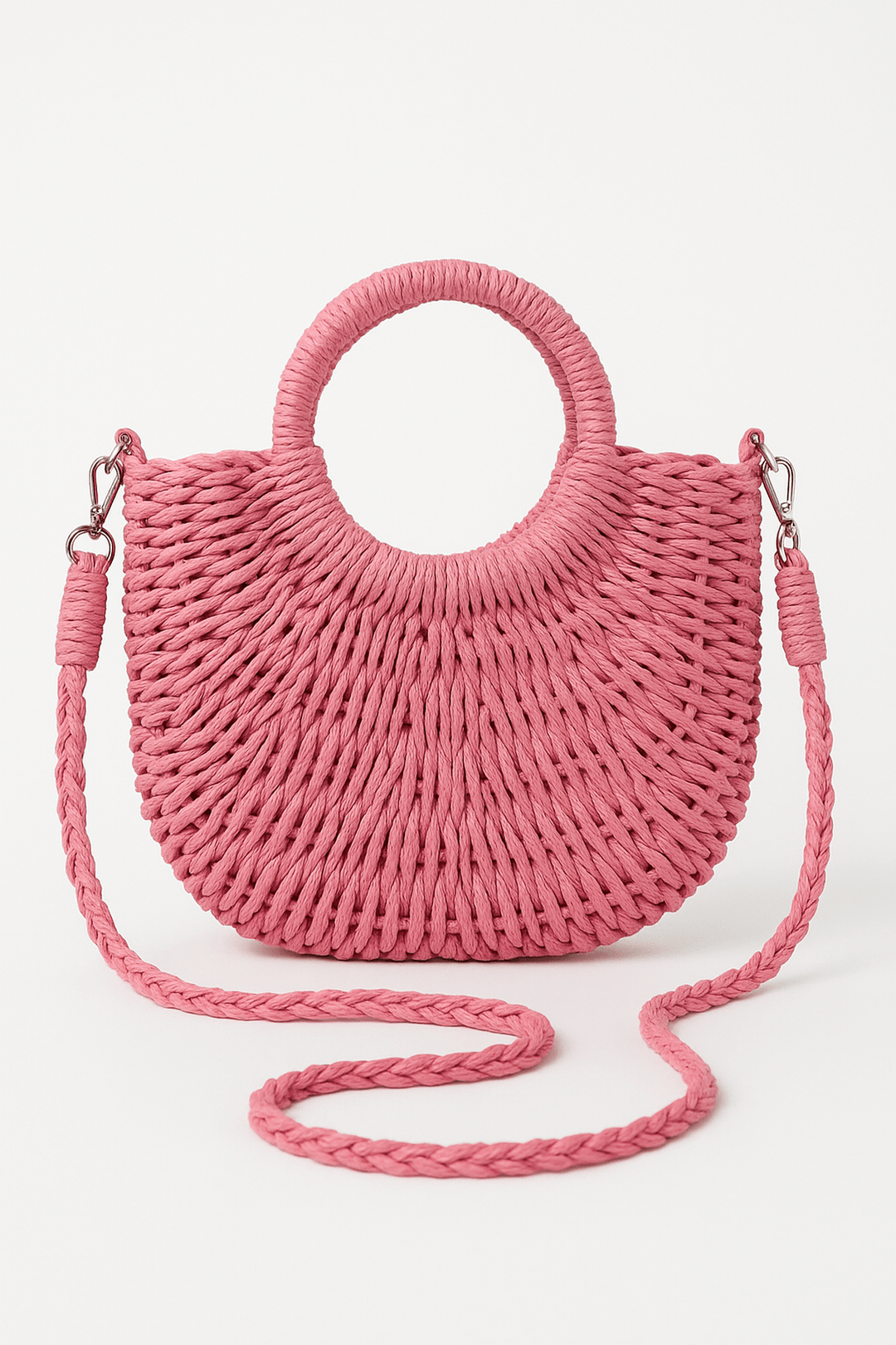 Bolso de Mano en Paja Bohemio