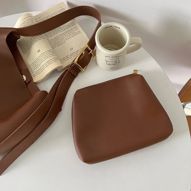 Bolso bandolera de piel