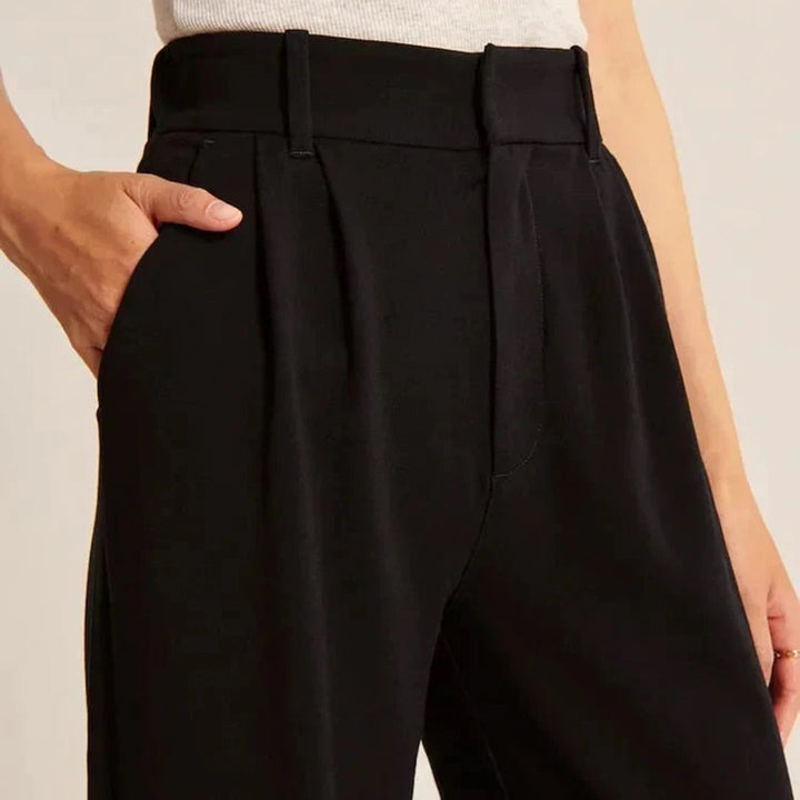 Pantalones de cintura alta para mujer | corte ancho