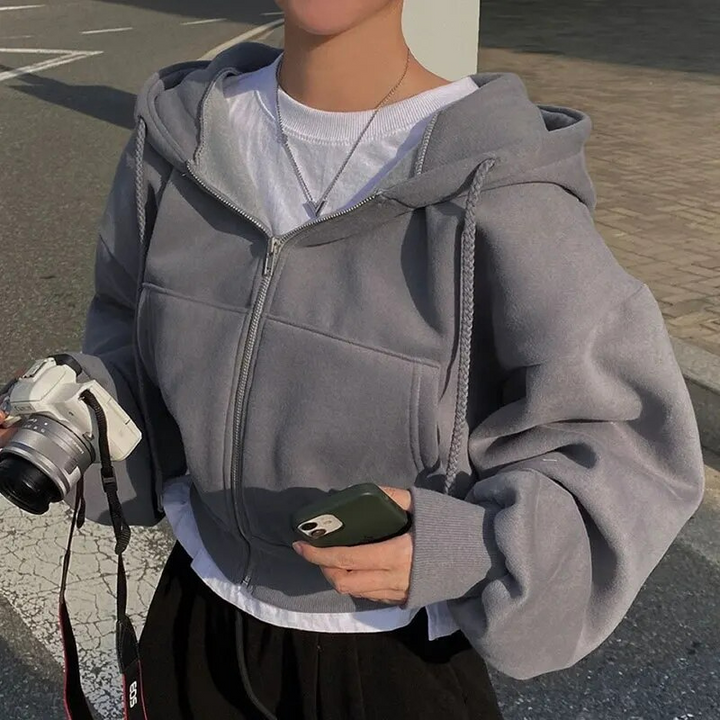 Sudadera para mujer con cremallera | Oversize