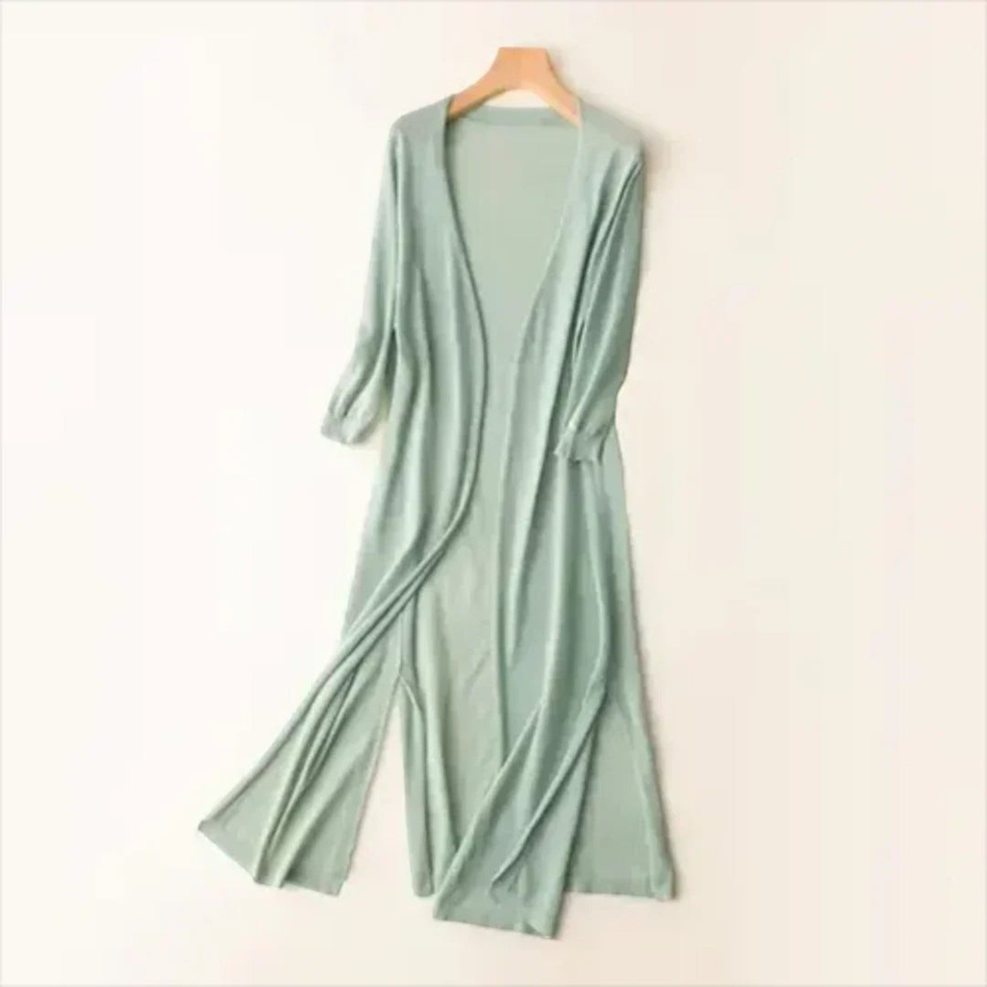 Éva | Cárdigan Largo Ligero Para Mujer | Manga Larga