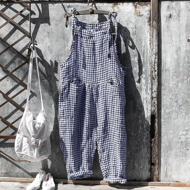 Tuta Senza Maniche A Scacchi Da Donna | Estate