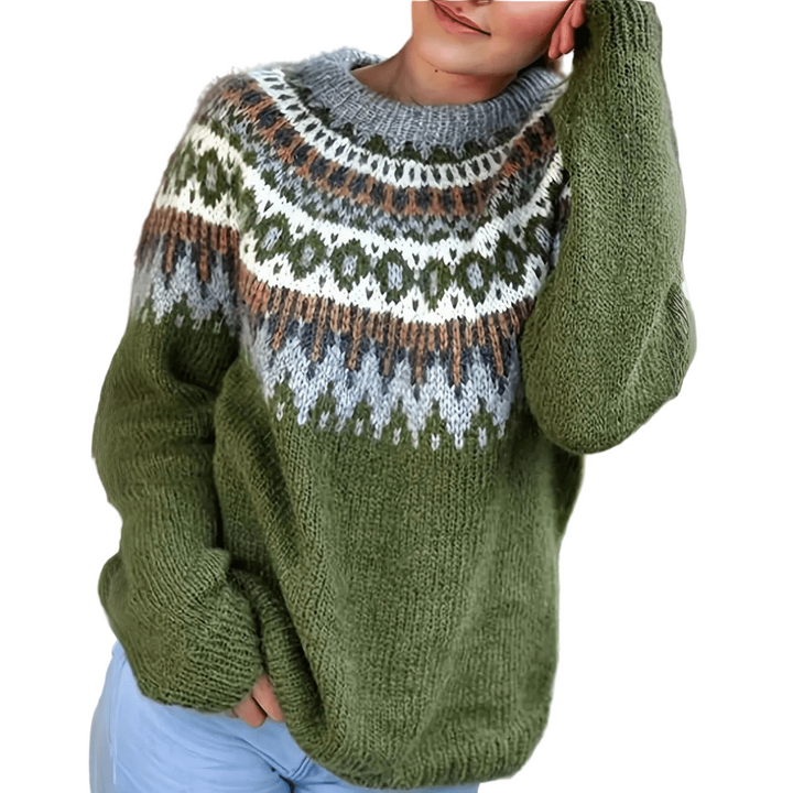 Suéter navideño verde para mujer | Invierno